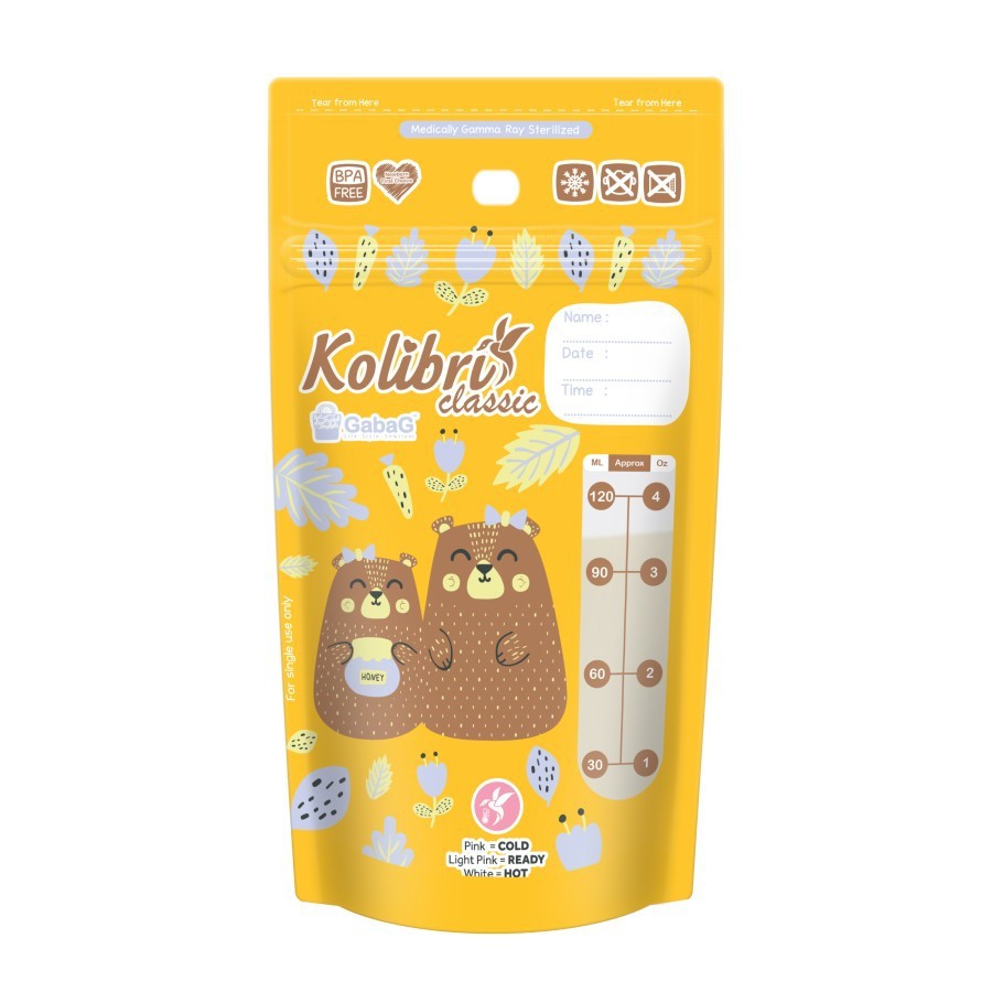 GabaG - Kantong Asi Kolibri Classic 120ml Honey Bear - 120 ml Beruang