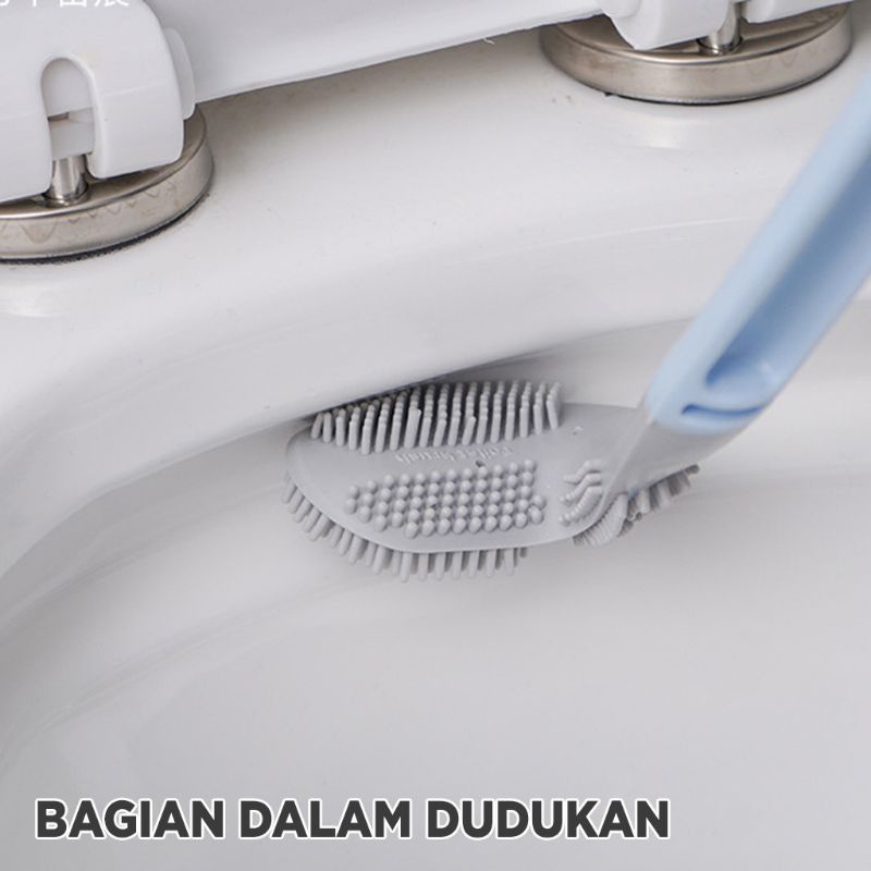 Sikat toilet silicon bentuk golf/Sikat Kloset Silicone Model Tongkat Golf /Brush Silikon Pembersih Closet Wc Toilet /Sikat toilet Celah Dalam  MURAH