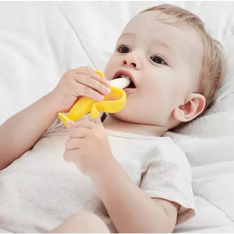 Teether Giraffe Jerapah Pisang mainan gigitan anak