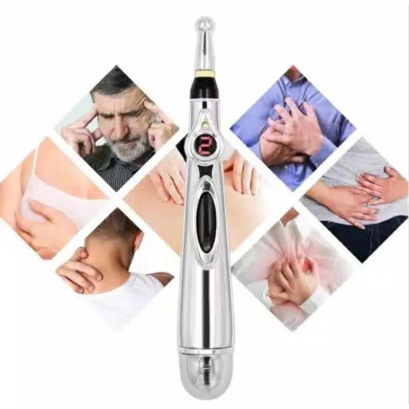 Premium Original Alat kesehatan refleksi pijat akupunter pen pensil akupuntur getar terapi laser leher badan wajah