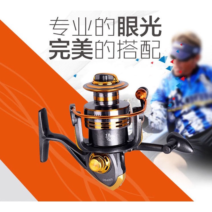 BONUS KAIL PANCING ( DEBAO DB6000A,DB3000A )Debao Alat Gulungan Pancing Metal Fishing Spinning Reel Katrol 10 Ball Bearing / Aksesoris Mancing /Peralatan Pancing /Reel Pancing Ikan Di Laut Sungai Fish Bahan Metal Aluminium Anti Karat Stainless