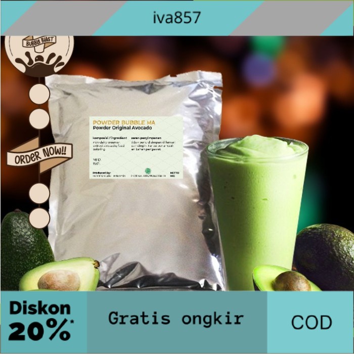 

PROMO Bubuk Avocado/Powder Rasa Avocado/Bubuk Minuman Origanal/Premium 1 Kg GRATIS ONGKIR