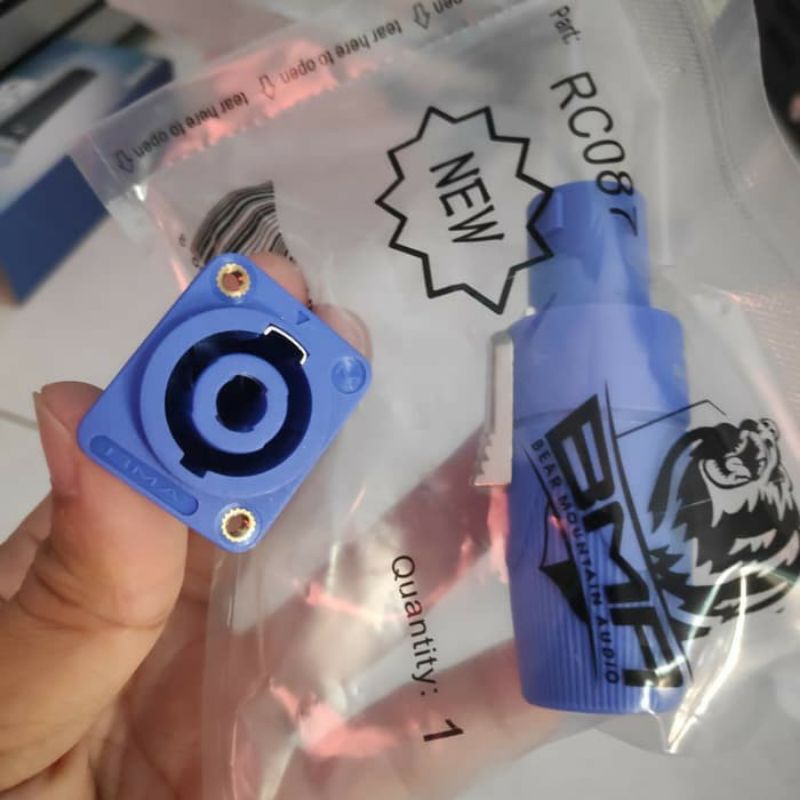 satu set jack jek speakon BMA dan socket soket spikon BMA origina