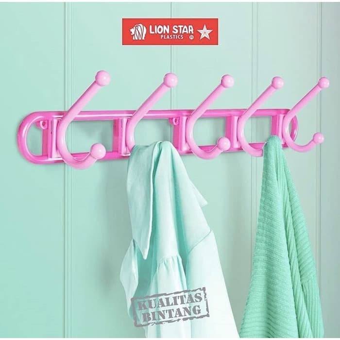 Folding Hanger 10 Stick Lion Star GB 1 Gantungan Jemuran Baju Kapstok Plastik