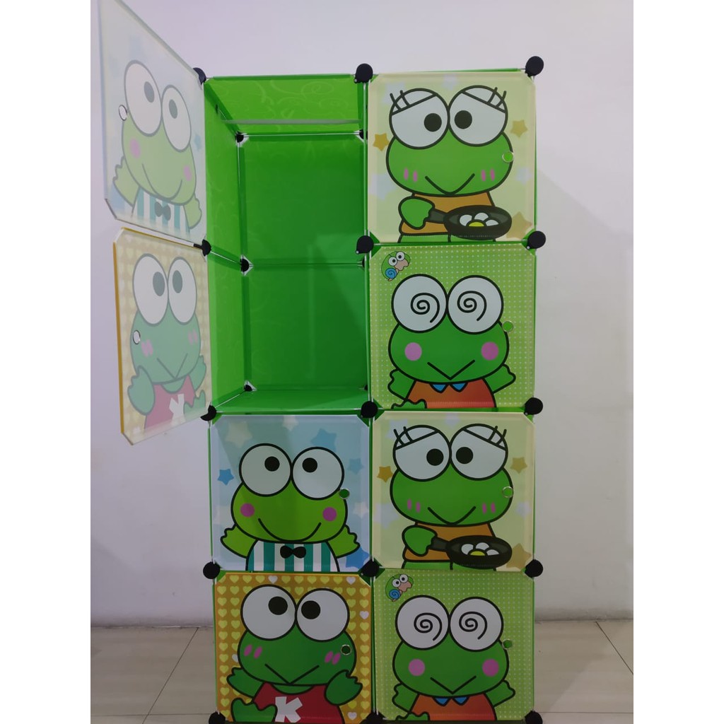 Murah Lemari Plastik Portable / Lemari Baju Anak 4 Susun / Lemari Plastik 2X4, Lemarimajujaya