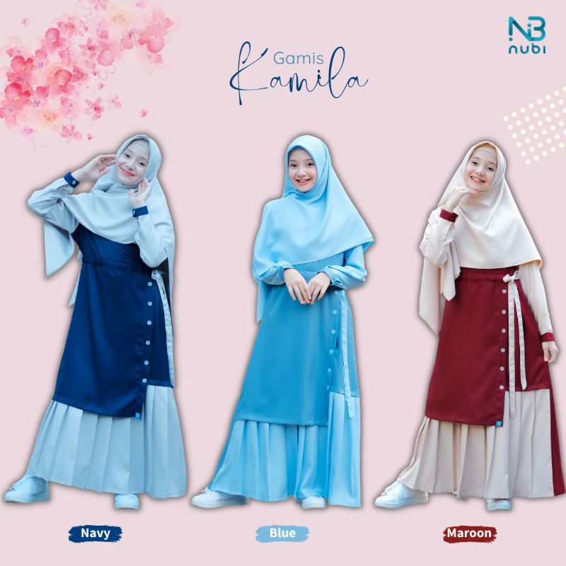 kamila series/gamis nubi/gamis kamila/gamis anak/nubintang/nubi