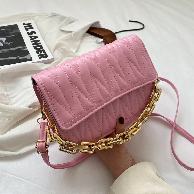 BJ31371 - BLACK/BROWN/KHAKI/PINK/WHITE - TAS SLEMPANG TALI RANTAI SALE IMPORT TAS WANITA FASHION IMPORT MODIS ELEGAN TERMURAH TERLARIS TERBARU BAGSTORE JAKARTA TAS BATAM LT1371