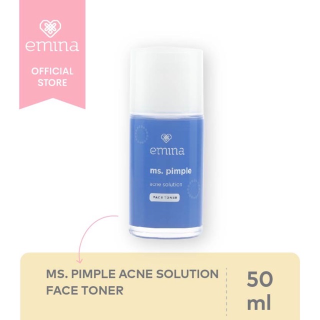 MS PIMPLE FACE TONER ACNE SOLUTION EMINA 50 ML