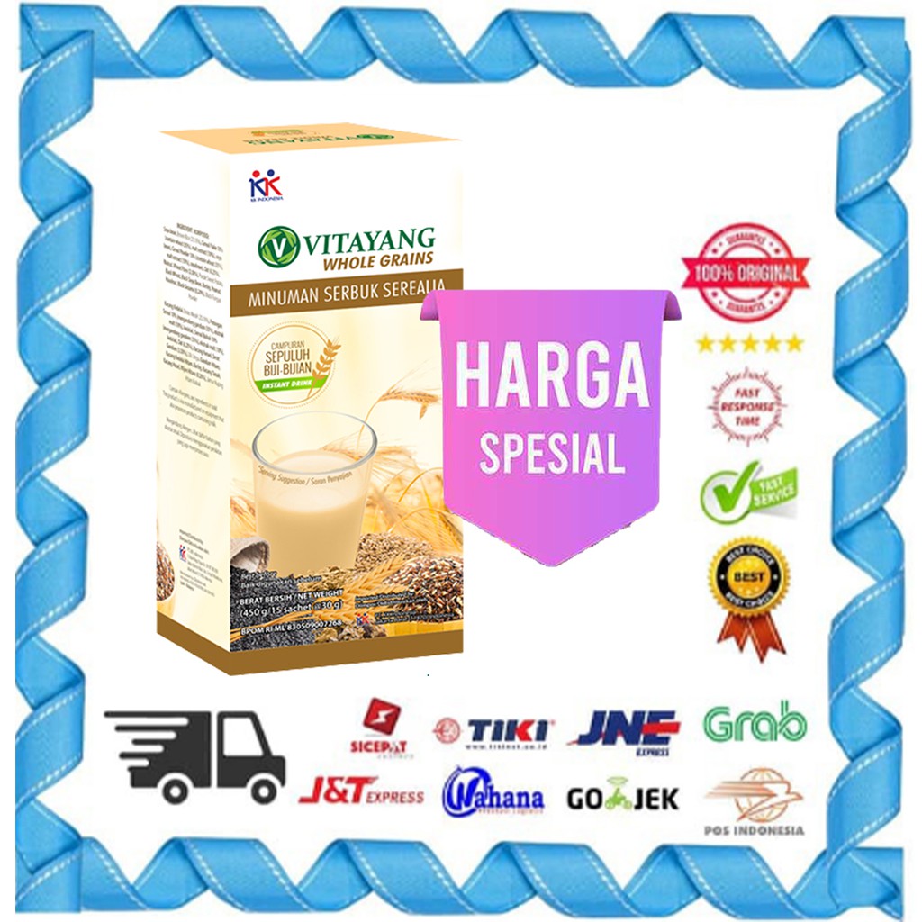 

Vitayang Whole Grains Teman Sarapan Sehat Bergizi Enak Low Fat Low Sugar Original KK Indonesia