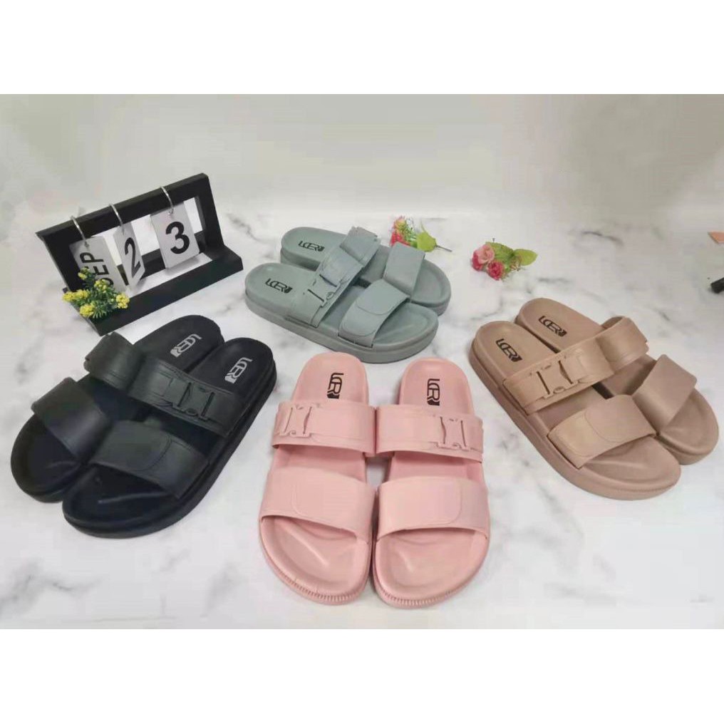 Sandal gesper SLOP wanita Ban 2 lentur impor - Laluna 1988 / sandal karet jelly wanita Ban 2