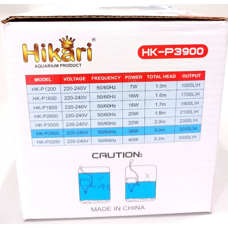 Pompa aquarium kolam HIKARI HK P 3900