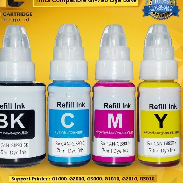 ♦ Tinta refill Premium Ink Printer Canon G1000 G1010 G2000 G2010 G3000 - Hitam ▲
