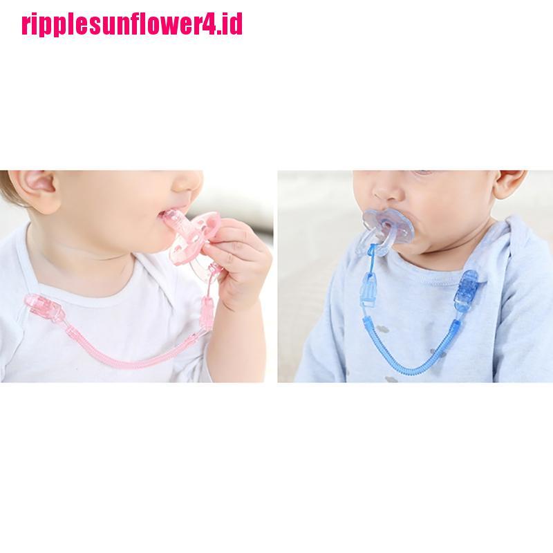 2pcs Klip Rantai Penyangga Pacifier Dengan Bahan Plastik Dan Gambar Motif