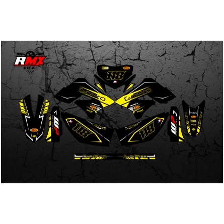 DECAL KLX 150 S/L FULLBODY (020) DEKAL STIKER DTRACKER LAMA 2009 2010 2011 2012 2013 2014 2015 HITAM