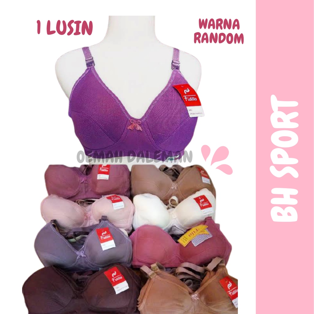 12 SPORT BRA - BH SPORT LUSINAN WARNA RANDOM