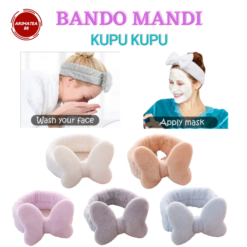 BANDO BANDANA CUCI MUKA FACIAL MASKER HANDUK WANITA LEMBUT MOTIF KOREA