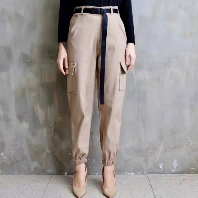 Celana Cargo Wanita | Cargo Pants Wanita | Celana Joger Wanita | Celana Jogger Kargo Lisha