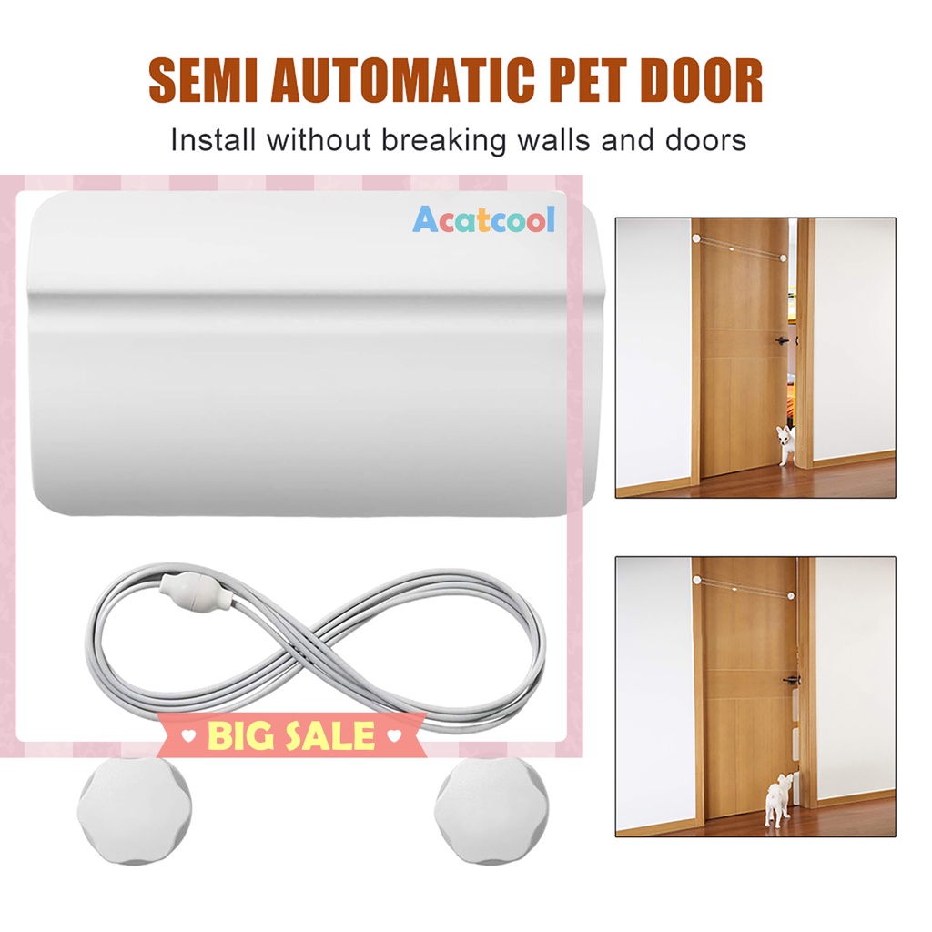 Semi-Automatic Door for Dogs and Cats Cat Dog Entrance/Exit Auto Lockable