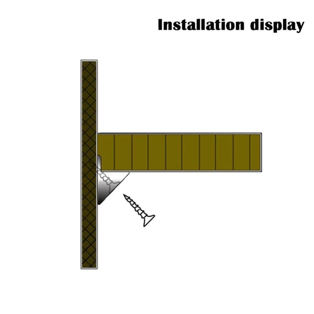 [Elegan] Bracket Sudut Siku 45derajat Furniture Dada Laci Fitting Metal Dengan Sekrup Hardware