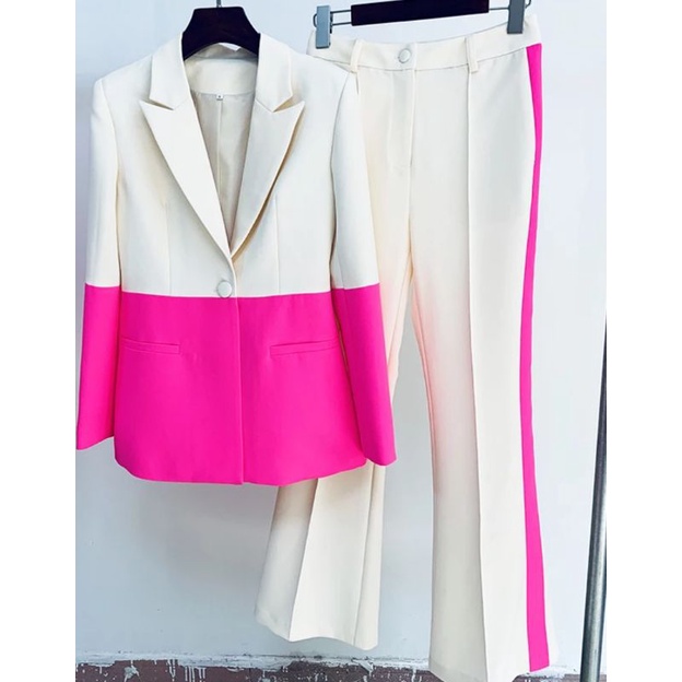 2tone premium set blazer+pants