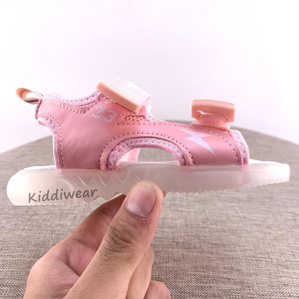 (kiddiwear) Sepatu sandal Led Motif Lighting Thunder Baru / Sepatu Sandal Anak Casual Import Usia 1-5 Tahun MBK42