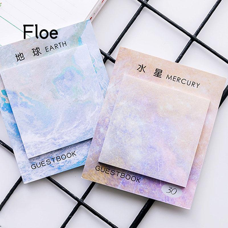 Fl Kertas Memo Sticky Note / Post-It Bentuk Kotak Motif Planet Untuk Pesan
