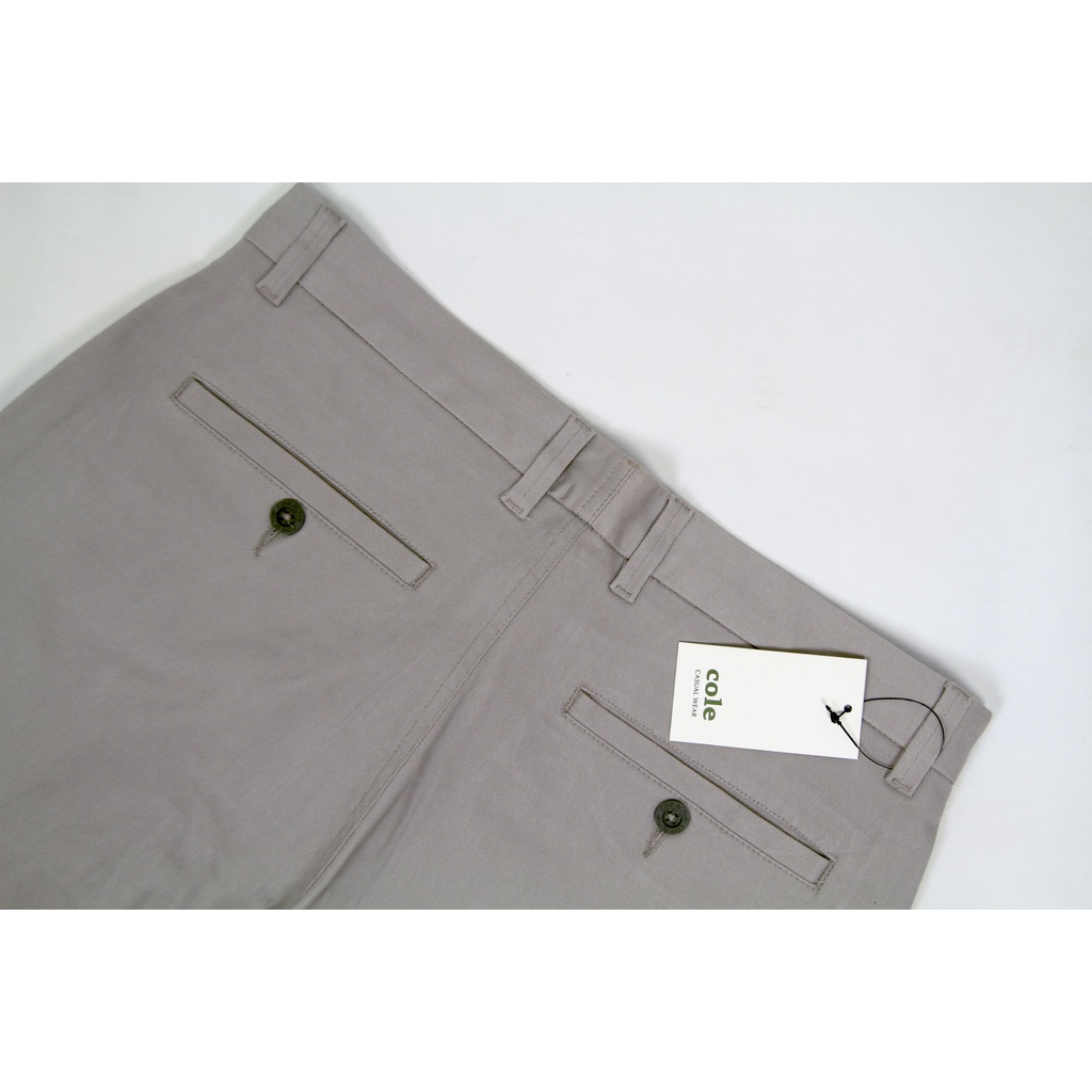 Celana Chino COLE Grey Slimfit Bahan Stretch 02 Original Premium Cotton | Celana Chino Pria | Bahan Melar