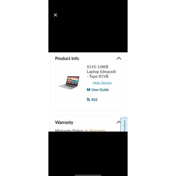 Laptop Lenovo S145-14IKB i3 512 GB SSD (Second)