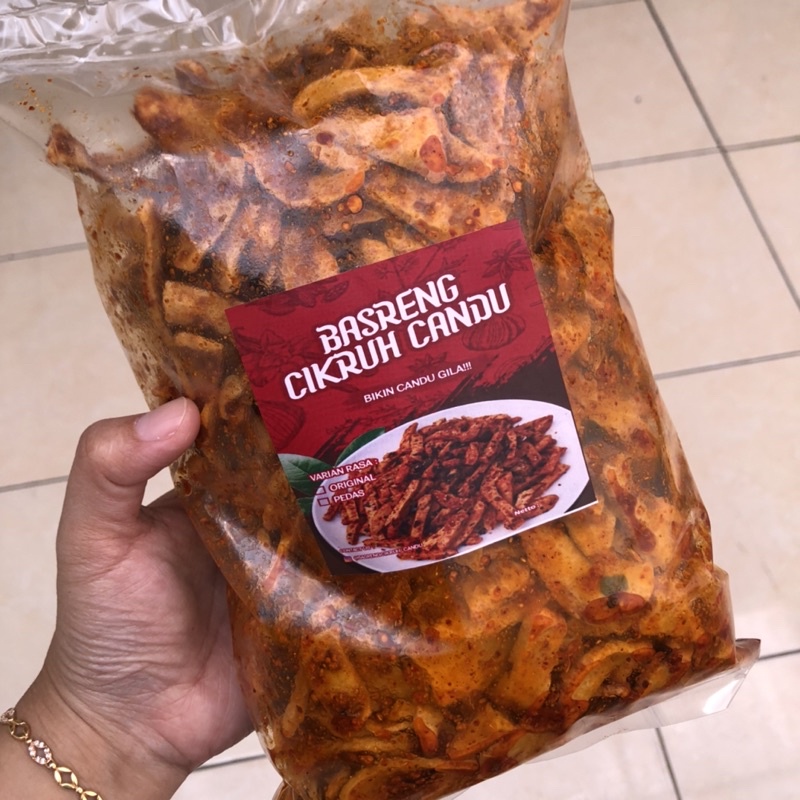 

Basreng Cikruh Candu EKSTRA PEDAS GURIH DAUN JERUK 500gr