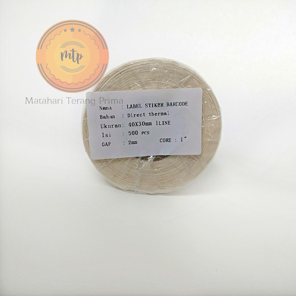

Kertas Label Sticker Barcode 40X30mm 1 Line 500pcs Gap Core 1" Direct Thermal UNTUK PEMBELIAN 3 PCS