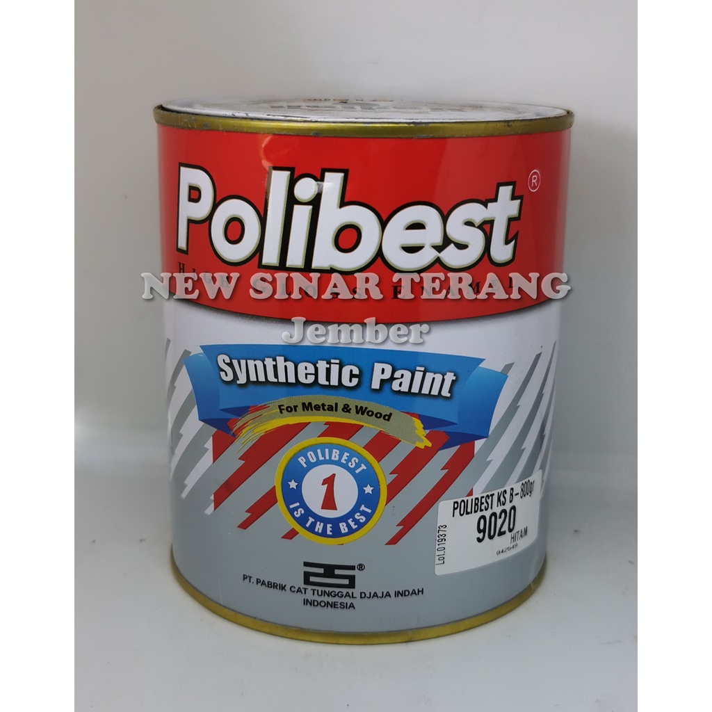 Jual Cat Kayu Besi Polibest 9020 Hitam 800gr (utk Wilayah Sumsel