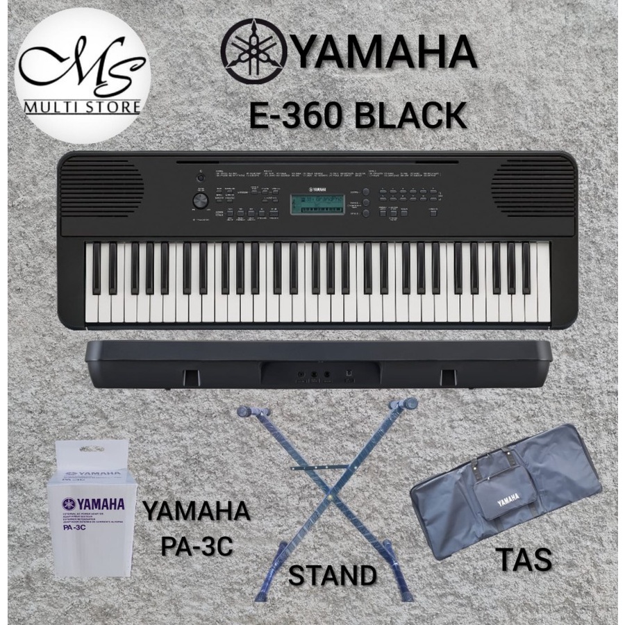 Jual KEYBOARD YAMAHA PSR E360 E 360 E360B E 360B TAS STAND