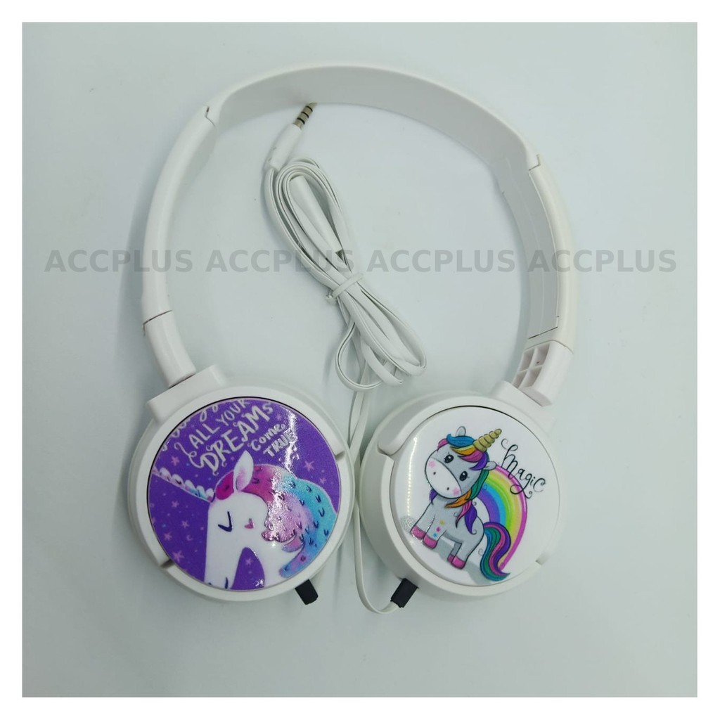 Headphone Bando Anak-Anak Motif Unicron / Doraemon / Hello Kitty