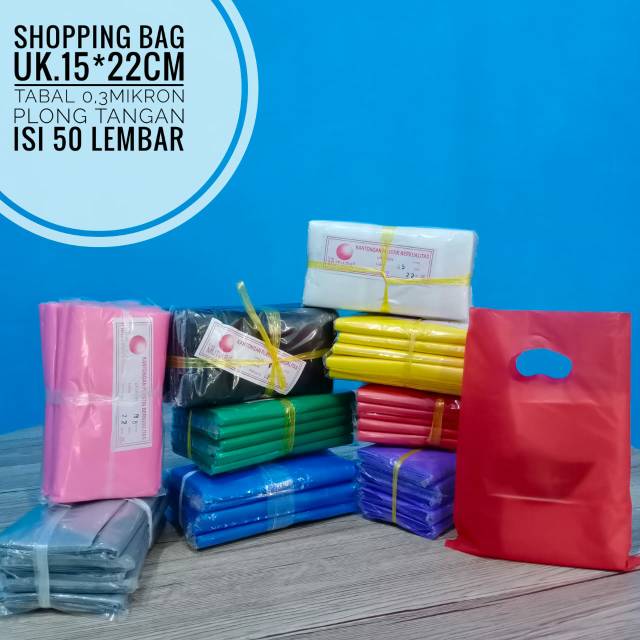 

Shopping bag plastik packing online shop 15x22cm 0,3mikron