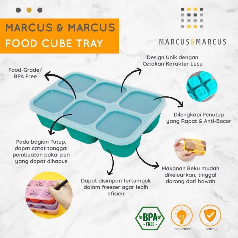 Marcus and Marcus Food Cube Tray/Peralatan Mpasi anak