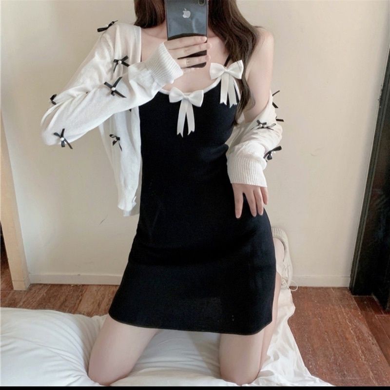 MDLV ~ J060 PHOEBE RIBBON KNIT CARDIGAN // CARDIGAN RAJUT LENGAN PANJANG CEWEK // FASHION IMPORT