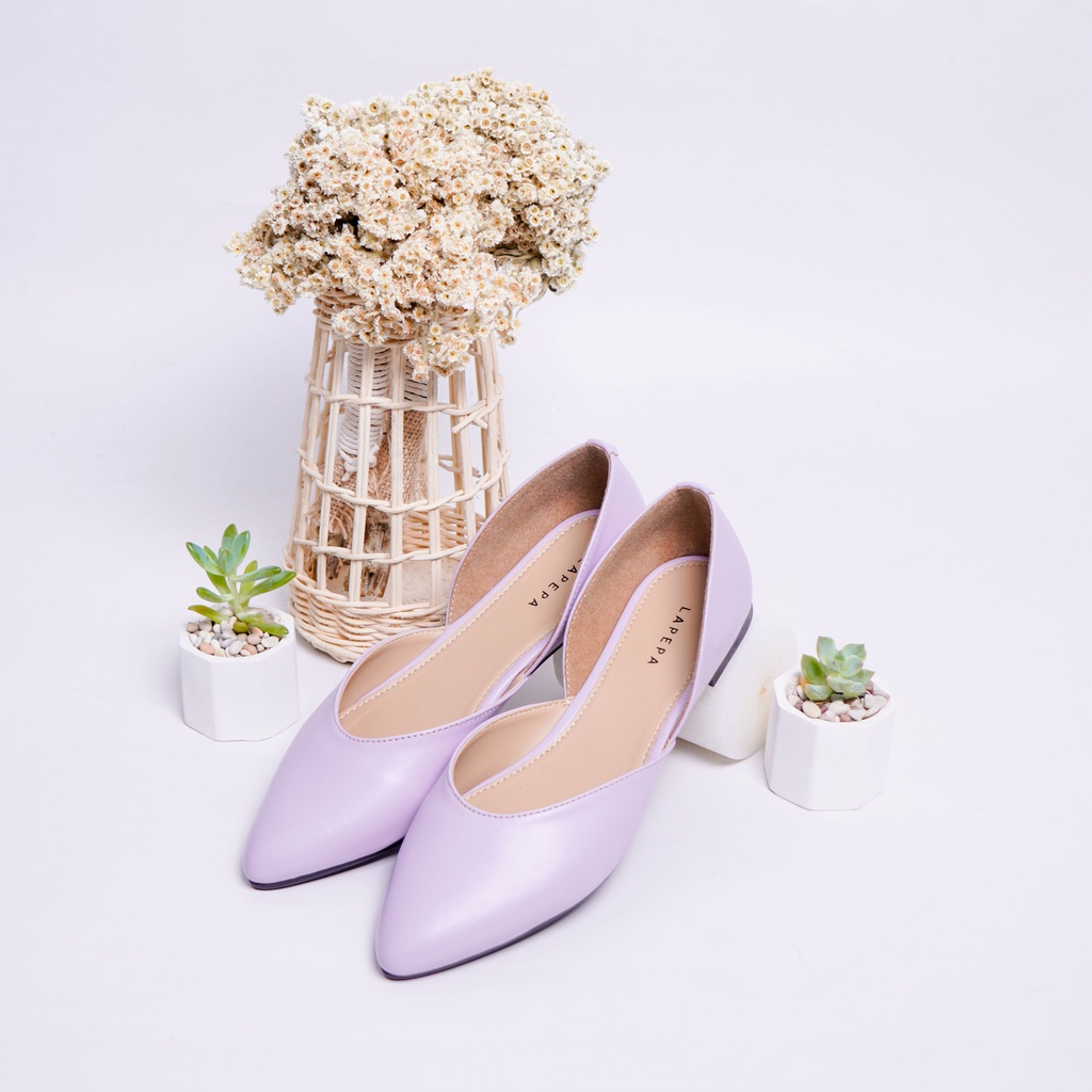 Lapepa AILEEN Sepatu flat wanita casual sepatu kerja ballerina  cewek flatshoes lancip kekinian-1