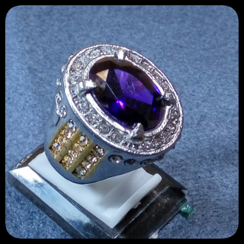 CINCIN PERMATA AMETHYST QUARTZ CUTTING BIG SIZE