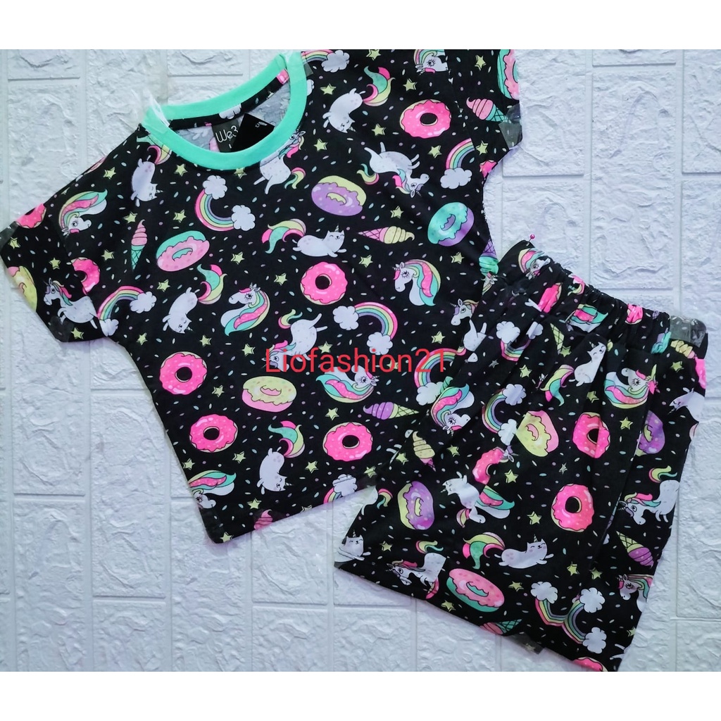 Setelan Anak Perempuan v3/w3 Celana Pendek baju pendek