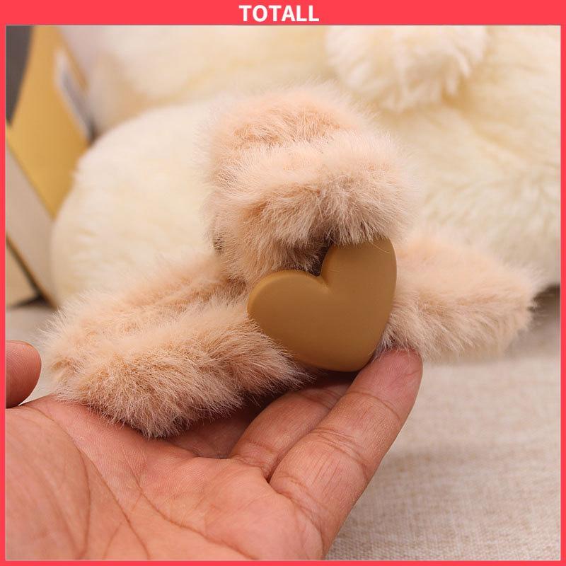 COD Love Plush Hairpin Fashion Imitasi Kelinci Rambut Temperamen Curling Clip-Totall