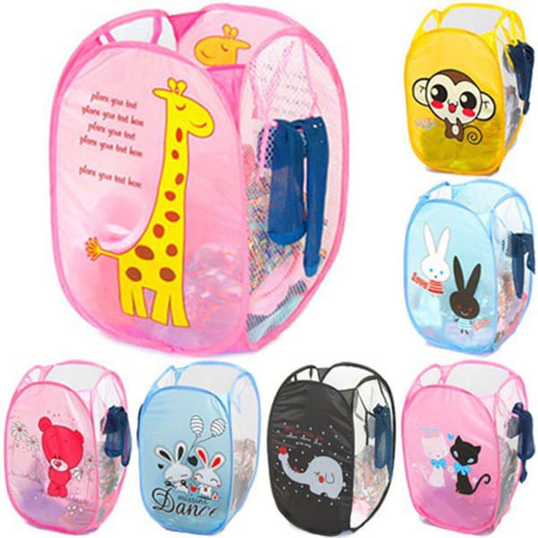 ~ PIYOSHI08 ~ Laundry Bag  Karakter Tempat Baju Kotor Keranjang Motif Lipat PR19