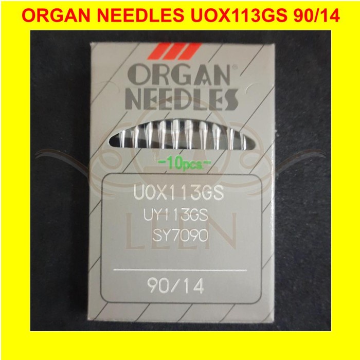 Jarum ORGAN UOx113 14 Mesin Jahit Karet Kansai UOx113GS Ori Japan LEEN