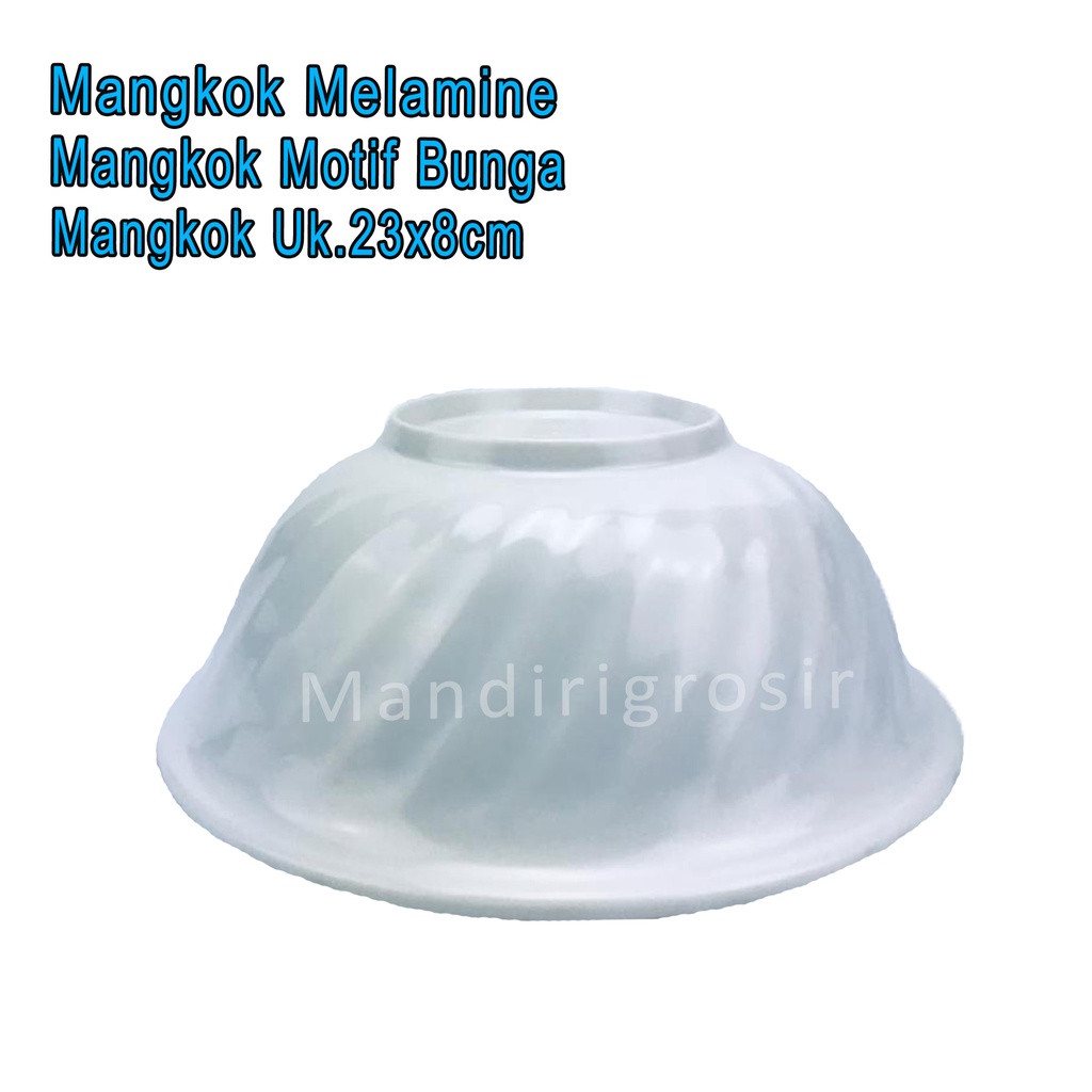 Mangkok Hugi *Mangkok Melamine * Mangkok Motif Bunga * Uk.23cm