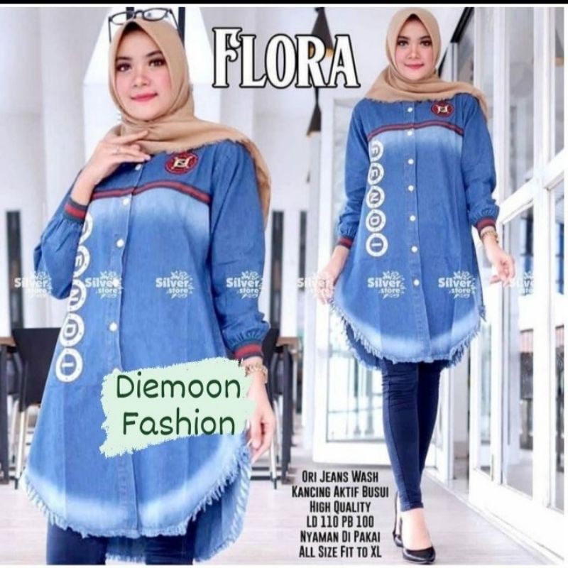 NEW TUNIK!! FLORA TUNIK MATT JEANS WASH (FR)