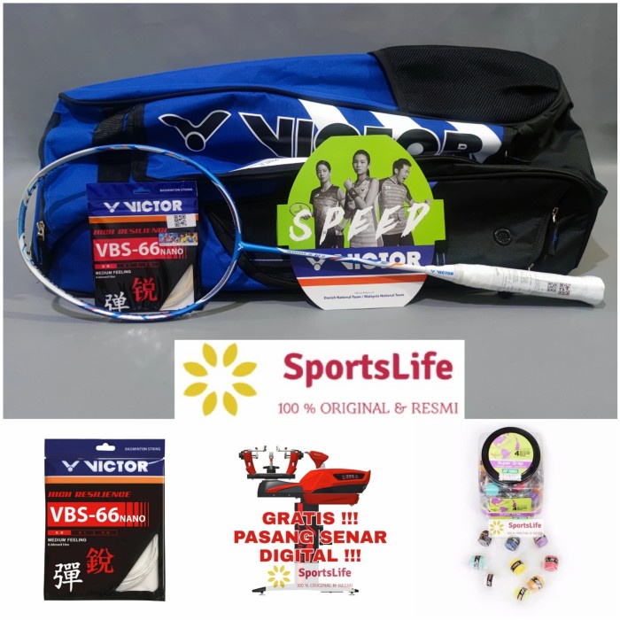 MURAH RAKET BADMINTON VICTOR JETSPEED S 12 II ORIGINAL - 3UG5