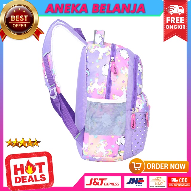 Tas Anak Sekolah Unicorn Ungu Import Bonus Raincover Ransel Anak Perempuan Motif Kuda Poni Pink Stylish Bahan Kuat Tebal Terlaris Tas Gendong Anak Cewek TK SD SMP Awet Murah Kekinian Backpack Anak Lucu Ngaji LES Terbaru Trendy Premium Berkualitas