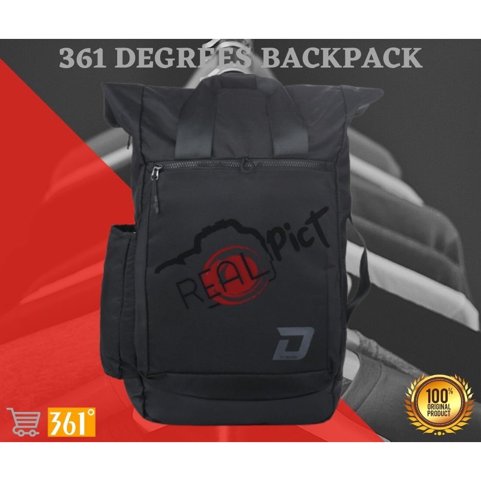 Tas Ransel Branded Import 361 Degrees Tas Punggung Backpack Travel Outdoor Sport Unisex Black