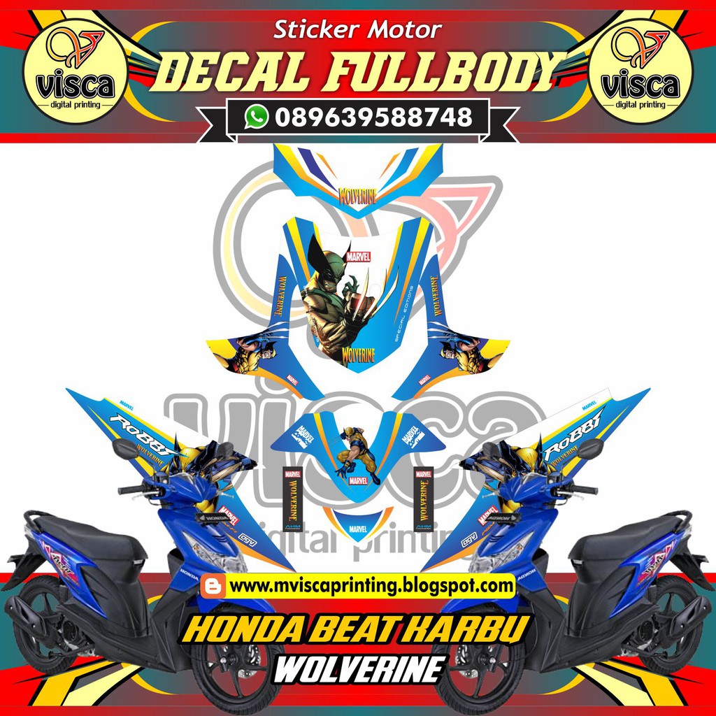 Stiker Variasi Motor Beat Striping Motor Beat Decal Sticker Beat