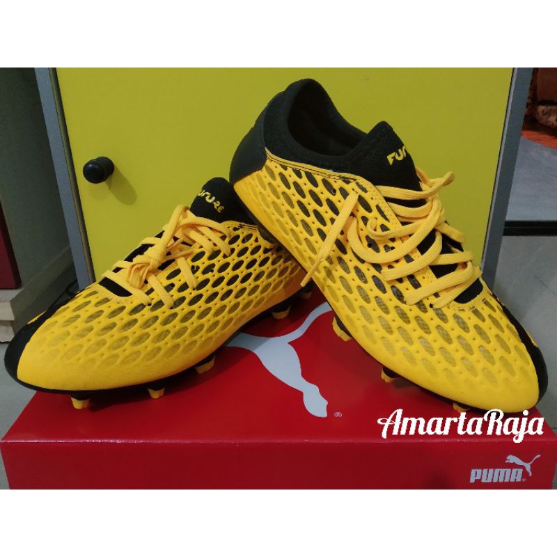 Sepatu Sepakbola Bola Puma Future 5.4 FG AG Original Kuning