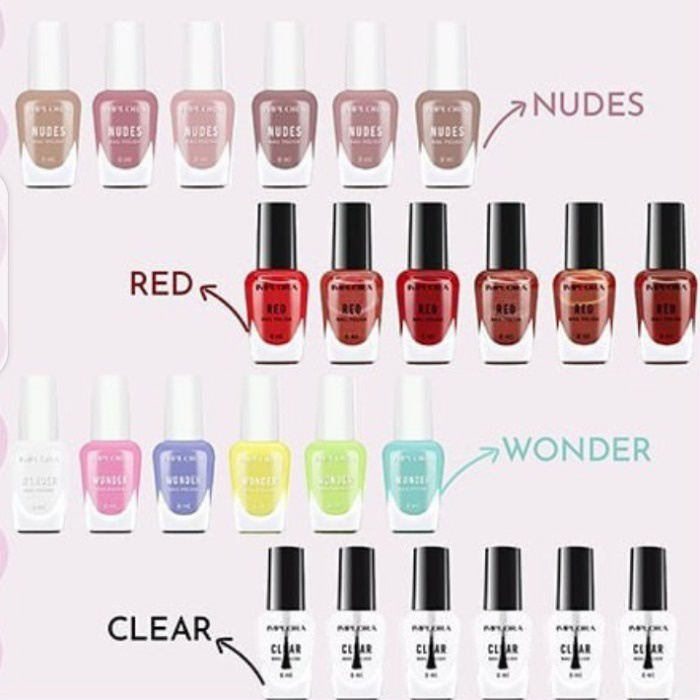 IMPLORA NAIL POLISH CLEAR / RED / WONDER / ECERAN - Apple_Kosmetik